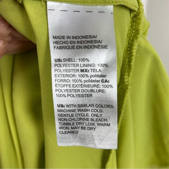 Chico's Chartruse Green Tie Front Top 3 - Picture 7 of 7